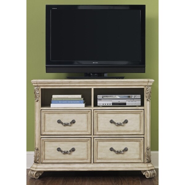 Shop Liberty Antique Ivory 4Drawer Media Chest Overstock 9616303