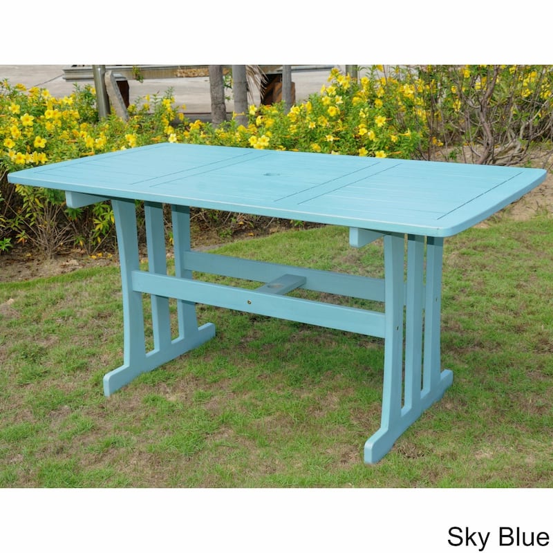 Royal Fiji Rectangular Dining Table - Sky Blue