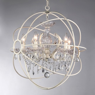 8-light 16-inch Rosielee White Chandelier (White) - Chandeliers For Bedrooms by Overstock.com