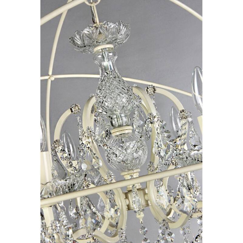 5-light 22-inch Rosielee White Chandelier