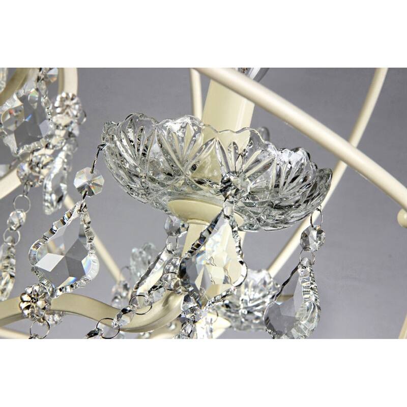 5-light 22-inch Rosielee White Chandelier