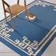 preview thumbnail 26 of 37, Hand-woven Omar Reversible Wool Area Rug (8' x 11') Navy - 8' x 11' - Rectangle