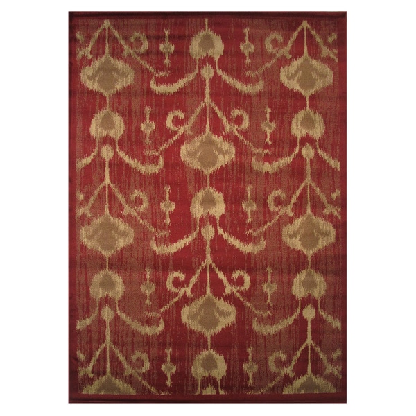 Inspire Red Area Rug - 2' x 4'