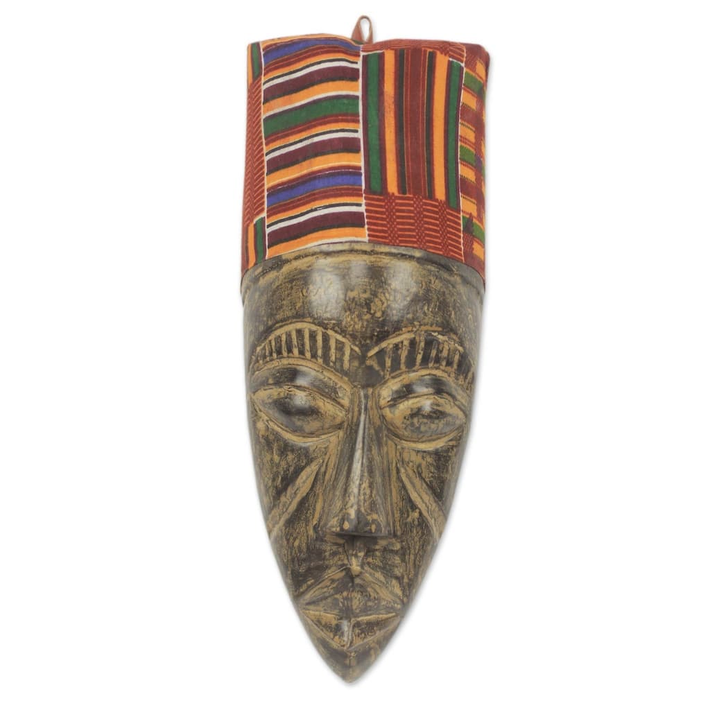Handmade Sese Wood 'Frafra Identity' African Mask (Ghana) - multi