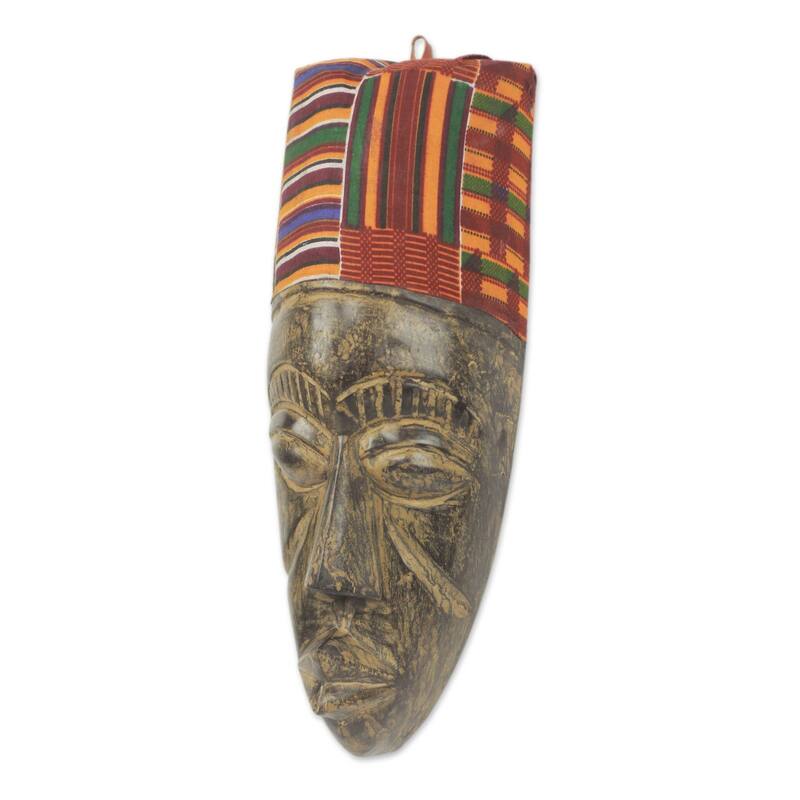 Handmade Sese Wood 'Frafra Identity' African Mask (Ghana) - multi