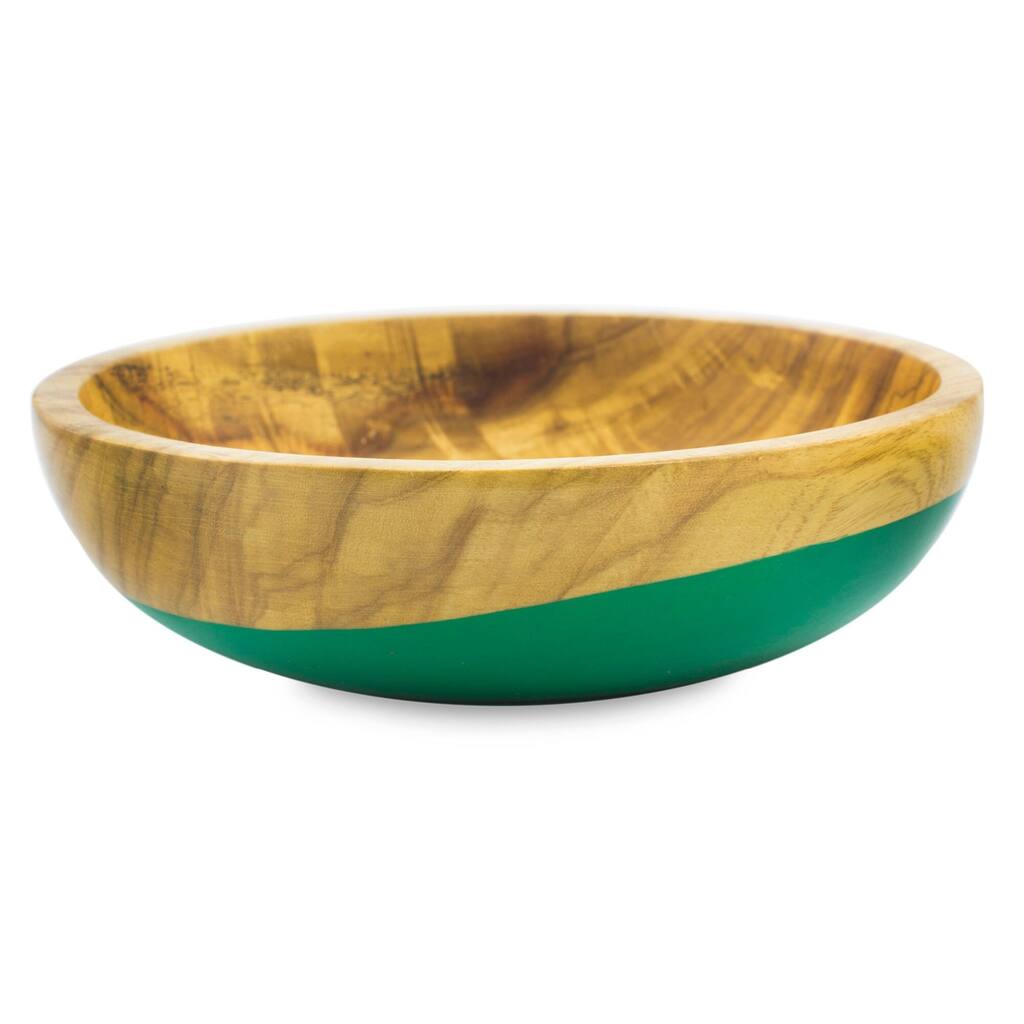 NOVICA Handmade Palo Blanco Wood 'Spicy Green' Bowl (medium) (Guatemala)