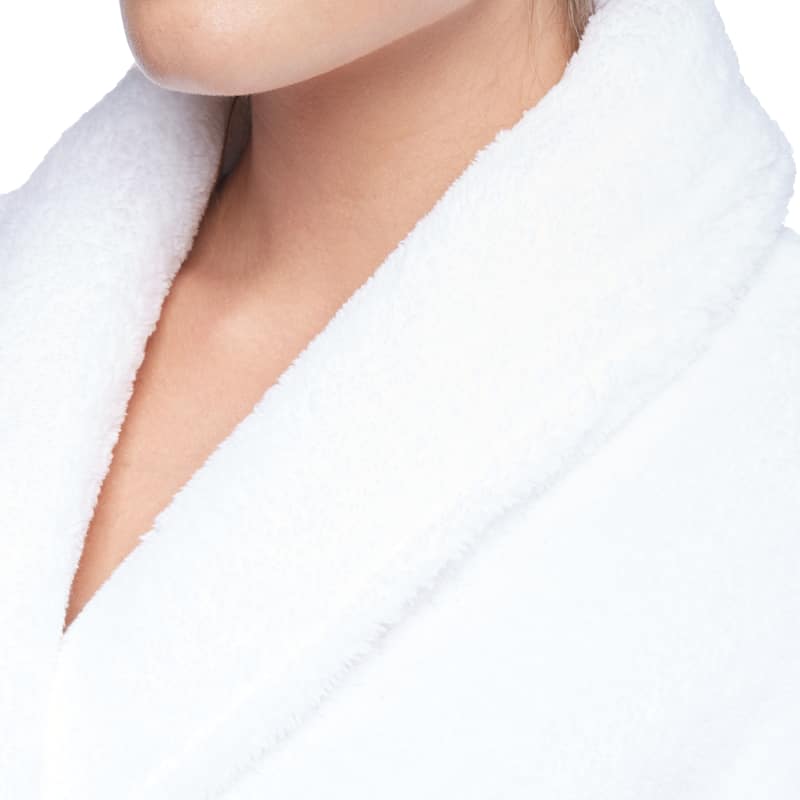 Authentic Hotel and Spa Unisex Microfiber White Bath Robe