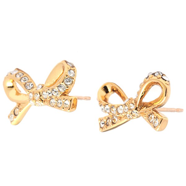 kate spade skinny mini bow earrings