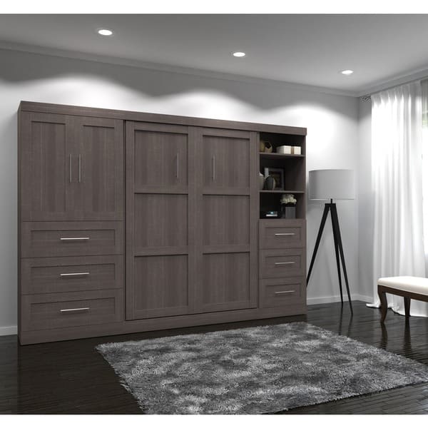 Pur By Bestar Full Wall Bed And Enclosed Storage Unit Pur By Bestar Full Wall Bed And Enclosed Storage Unit