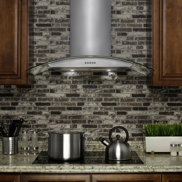 Shop Golden Vantage 30 Stainless Steel Powerful Push Panel Mesh Filter Range Hood Overstock 9618050
