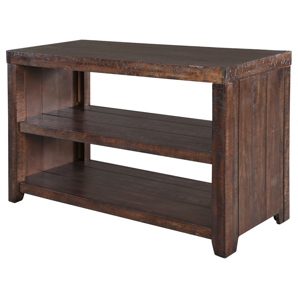 Magnussen Home Furnishings Caitlyn Rustic Distressed Natural Rectangular Console Table (Brown)