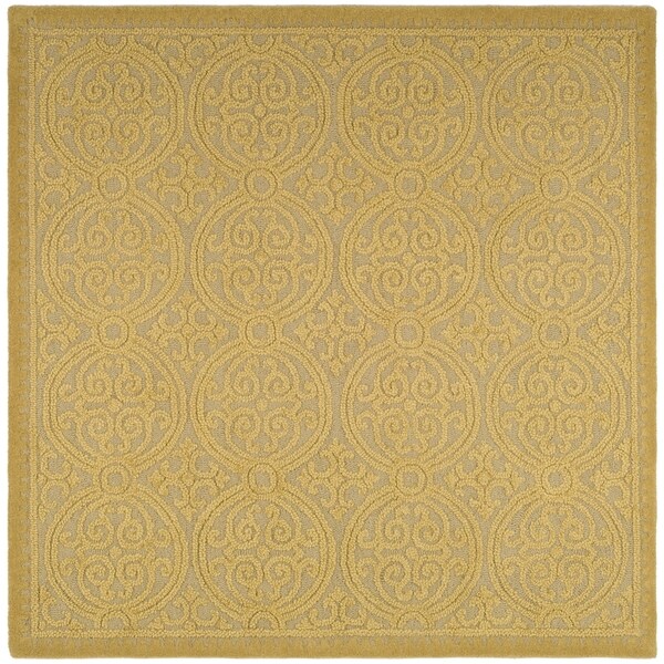 Safavieh Handmade Cambridge Light Gold/ Dark Gold Wool Rug (10 Square