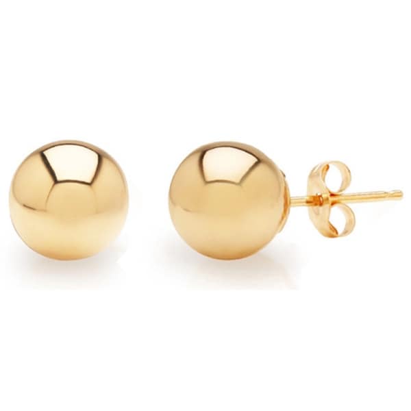 Mondevio 14k Gold Ball Stud Earrings 
