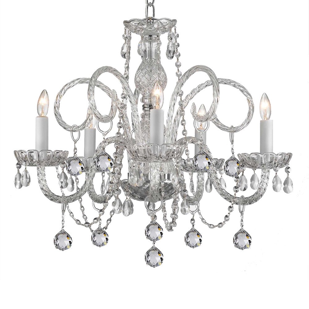 5-light Venetian Style Crystal Chandelier (B6) - Chandeliers For Bedrooms by Overstock.com