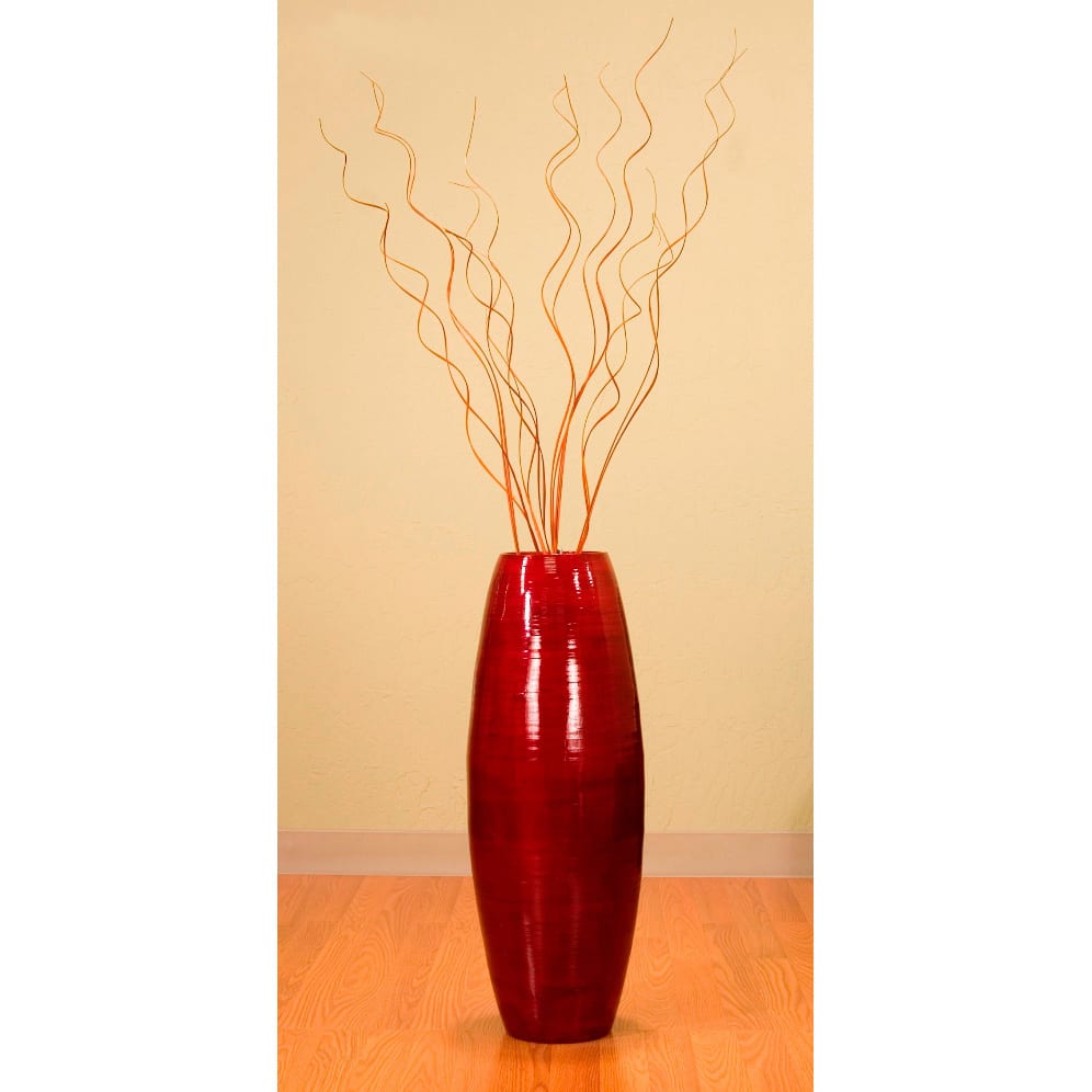 28-inch Bamboo Cylinder Vase and Branches