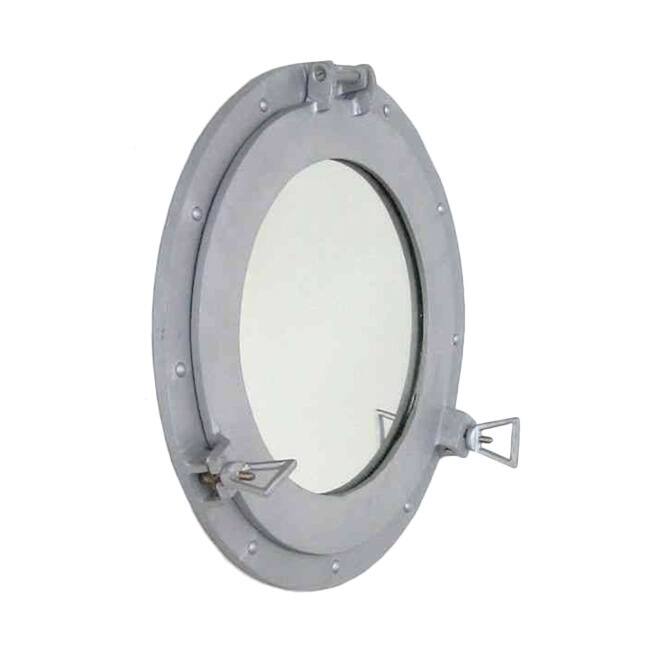 Steel Finished Porthole Mirror