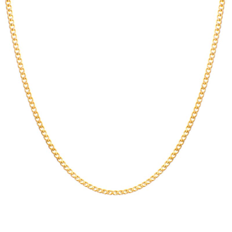 Roberto Martinez Gold Plated Silver 3 mm Miami Cuban Link Chain (18"-30")