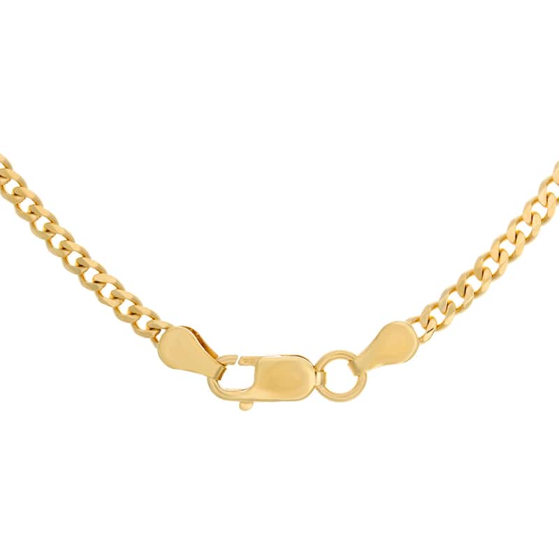Roberto Martinez Gold Plated Silver 3 mm Miami Cuban Link Chain (18"-30")