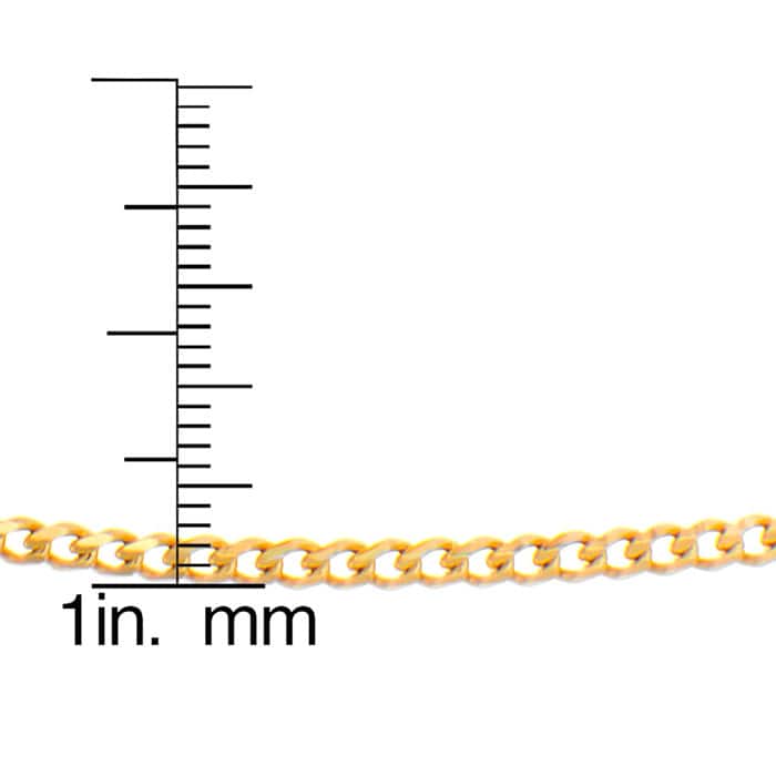 Roberto Martinez Gold Plated Silver 3 mm Miami Cuban Link Chain (18"-30")