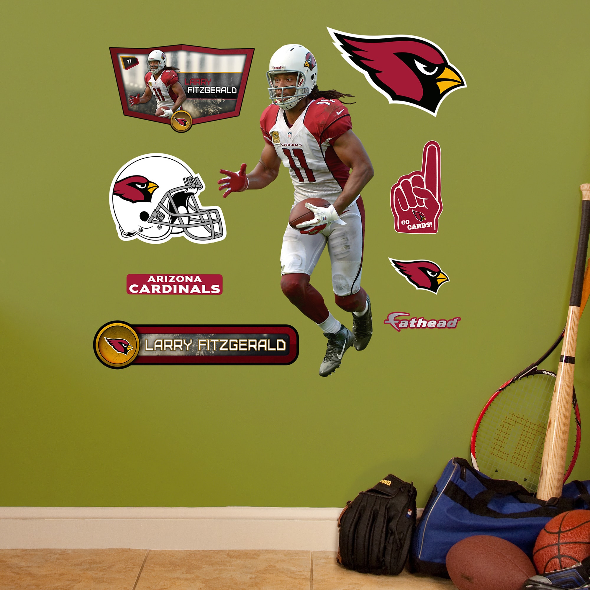 Arizona Cardinals Larry Fitzgerald Football Wall Posters with 6