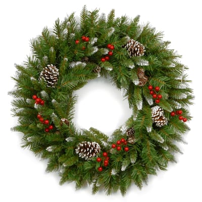 24-inch Frosted Berry Wreath