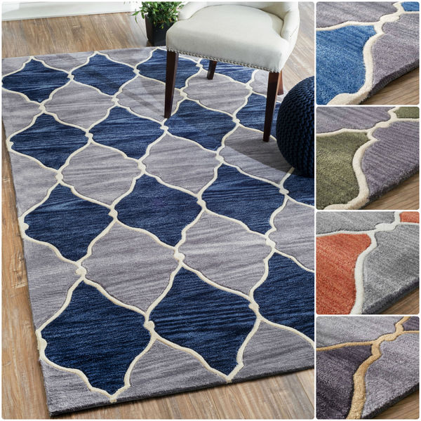 nuLOOM Handtufted Trellis Geometric Fancy Rug (7'6 x 9'6) Overstock