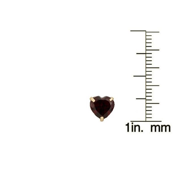Gioelli 10k Yellow Gold Heart-cut Birthstone Stud Earrings