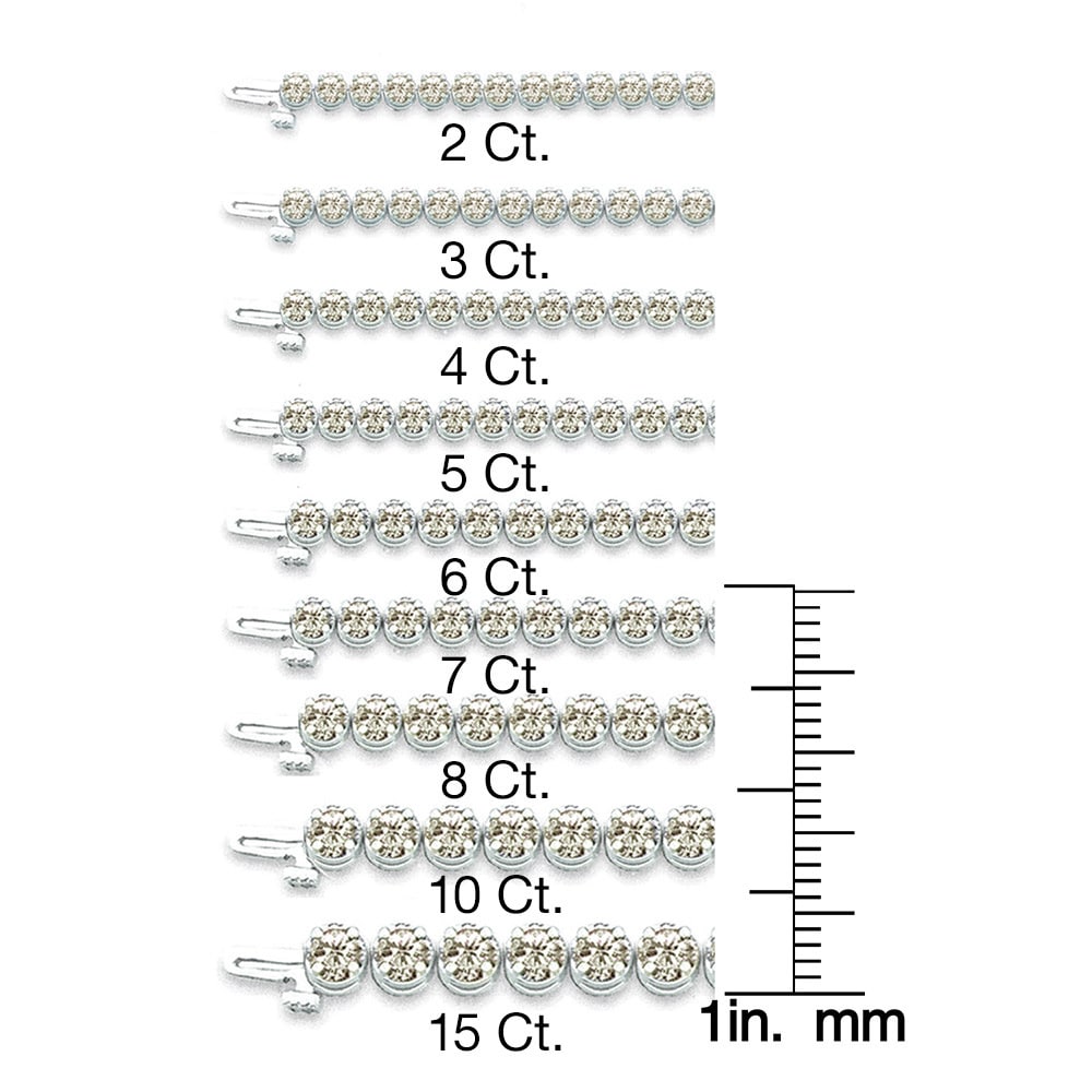 Auriya 14k Gold Round Diamond Tennis Bracelet 2 to 15ctw eBay