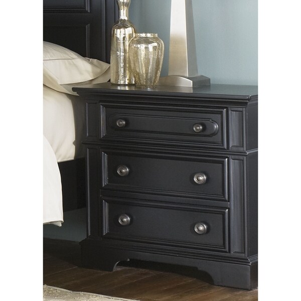 Carrington IIBlack 3Drawer Nightstand Chest Free Shipping Today