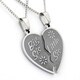 preview thumbnail 2 of 2, Big Sis, Little Sis Two-piece Heart Necklace