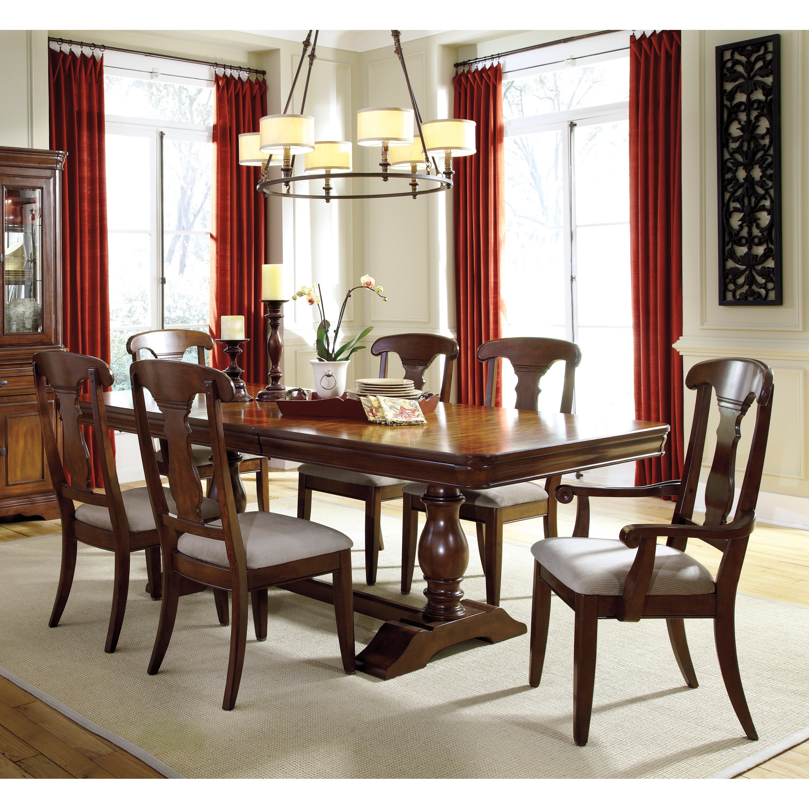Dining Benchcraft Manufactured By Ashley Furniture Industries Leximore Dark Brown 5 Piece Dining Set Overstock 9620559