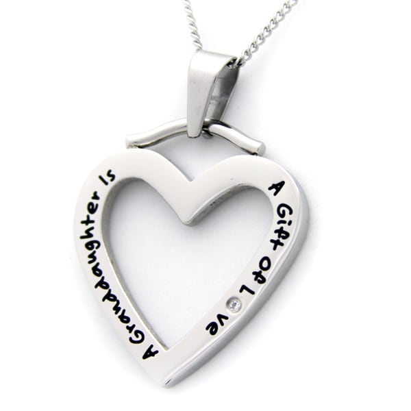 Granddaughter Is A Gift Of Love Cubic Zirconia Heart Shaped