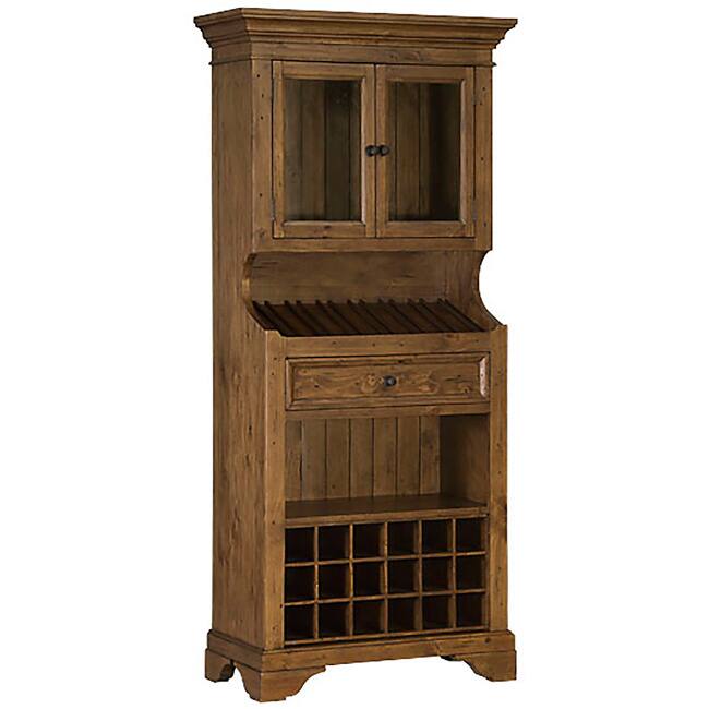 Tuscan Retreat Tall Slanted 2-door Wine Rack - Brown