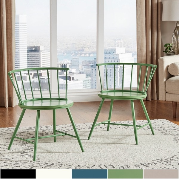 Low back best sale white dining chairs