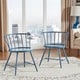 preview thumbnail 2 of 12, Truman Low Back Metal and Wood Spindle Dining Chair (Set of 2) by iNSPIRE Q Modern