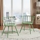 preview thumbnail 3 of 12, Truman Low Back Metal and Wood Spindle Dining Chair (Set of 2) by iNSPIRE Q Modern