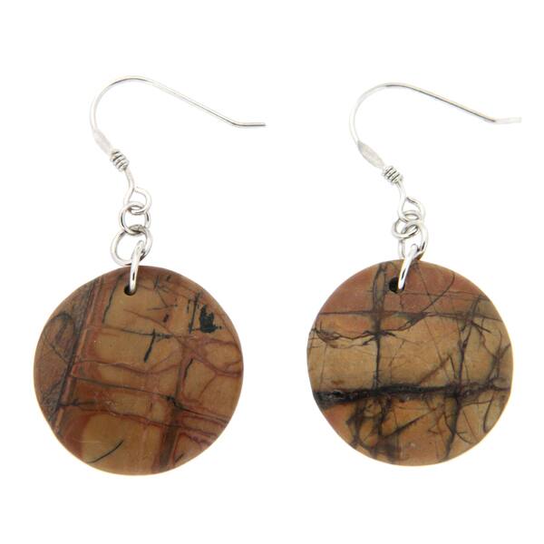natural stone earrings picasso jasper earings long earrings