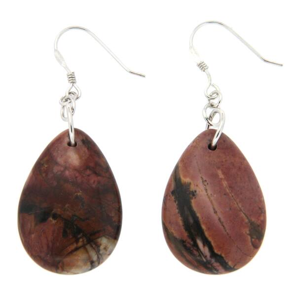 natural stone earrings picasso jasper earings long earrings