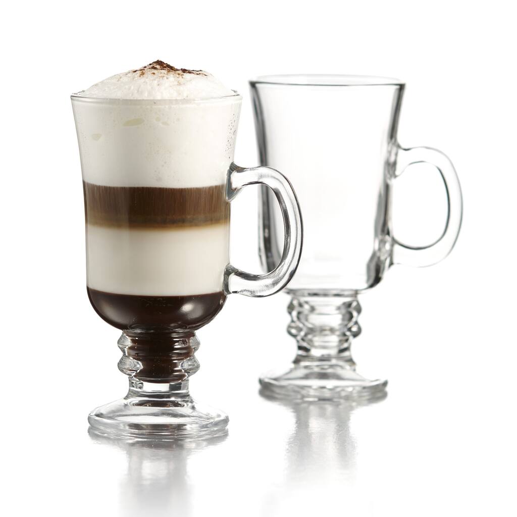 Crystal Clear Classic Irish Coffee 8.5-ounce Mug (Set of 4)