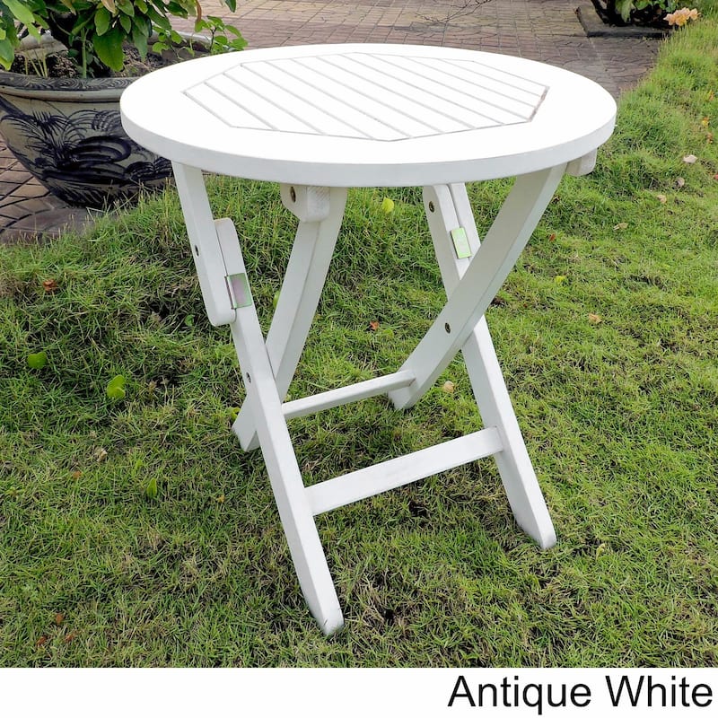 Royal Fiji 19-inch Folding End Table - Antique White