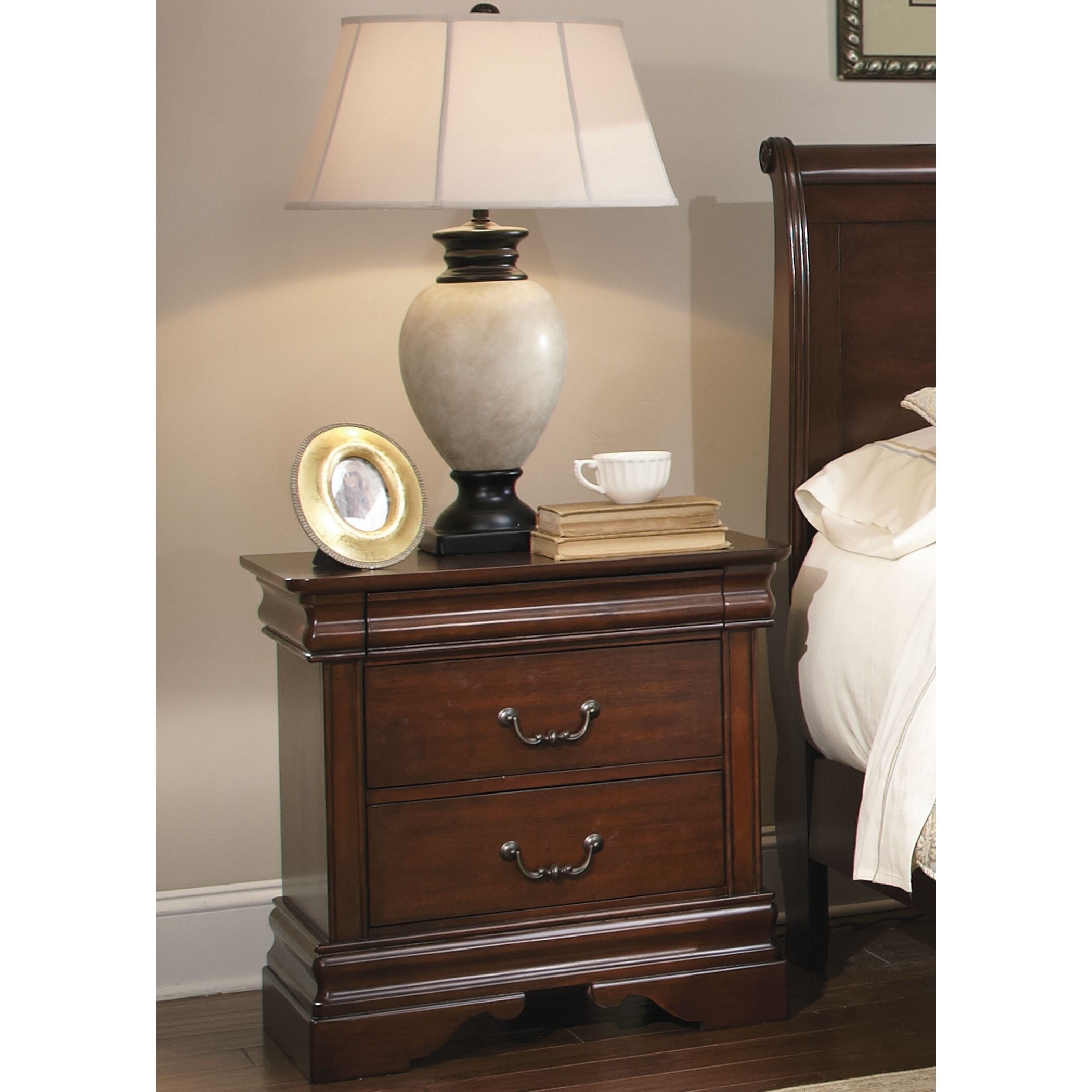 Shop Cherry Louis Philippe 3 Drawer Nightstand On Sale Free