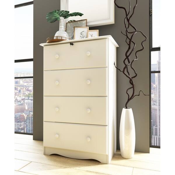 Shop Solid Wood 4 Super Jumbo Drawer Chest With Lock By Palace
