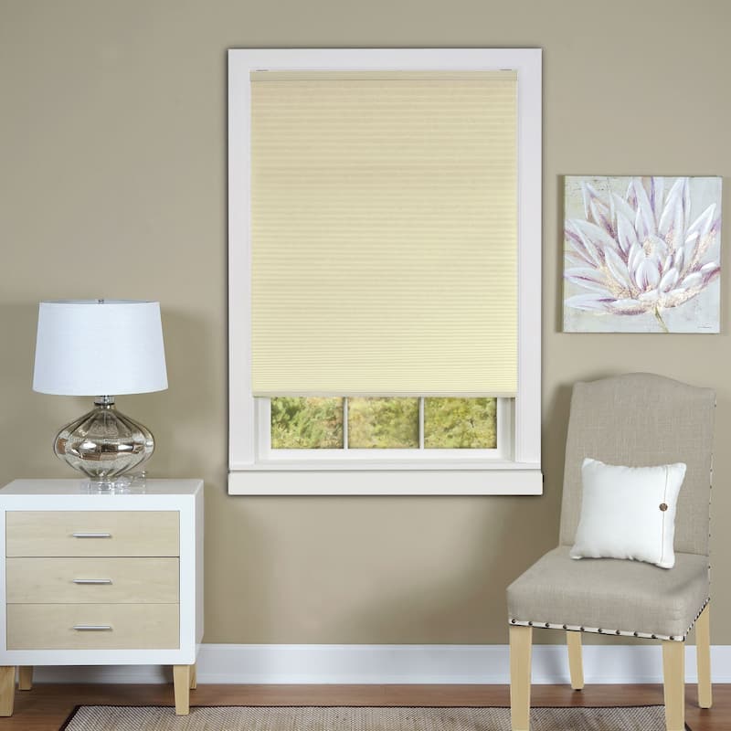Achim Cordless Honeycomb Cellular Pleated Shade - Alabaster - 23 x 64