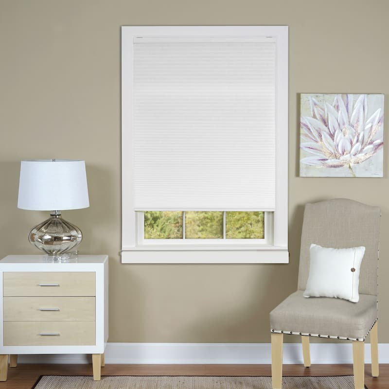 Achim Cordless Honeycomb Cellular Pleated Shade - White - 27 x 64