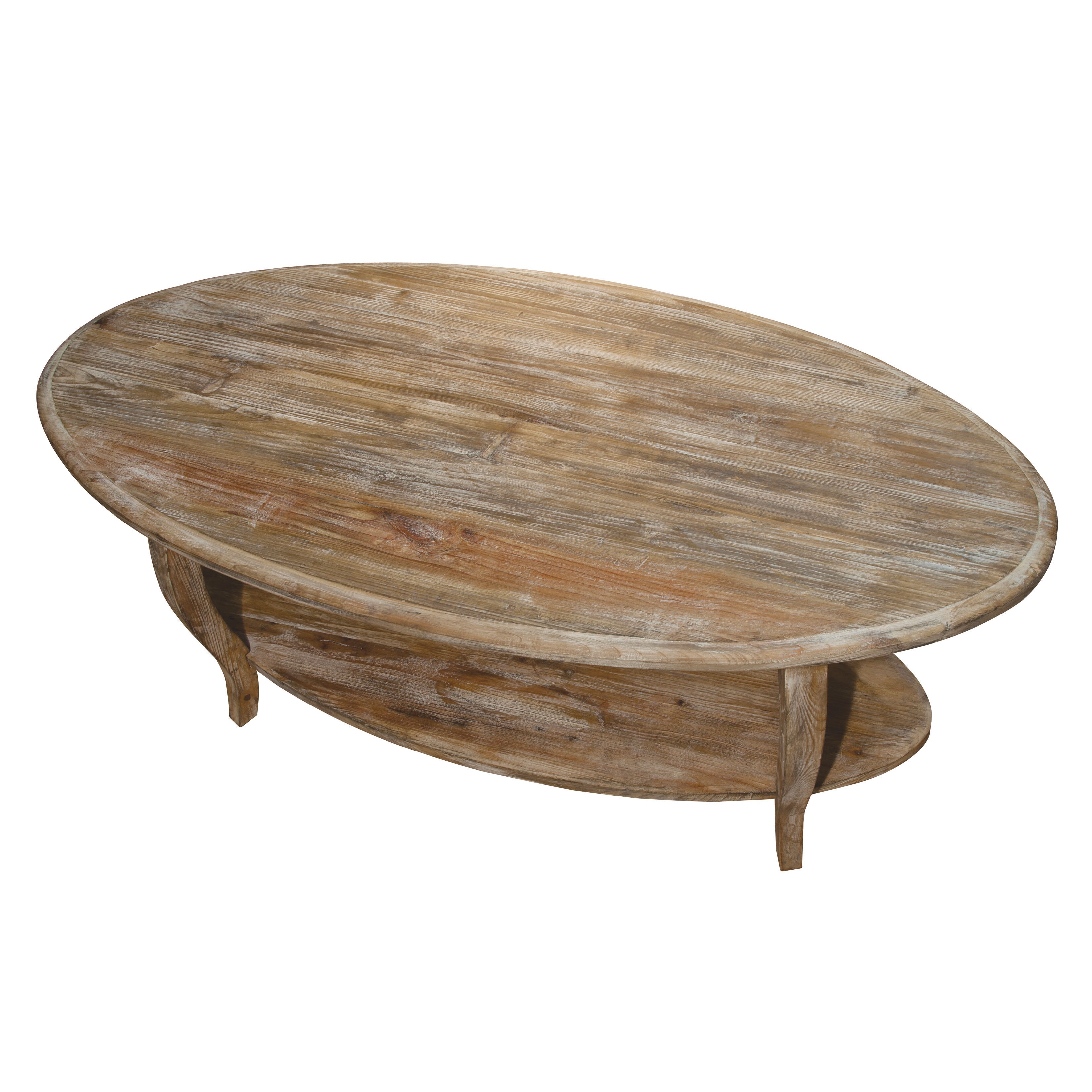 Alaterre Rustic Reclaimed Wood Oval Coffee Table Alaterre Rustic Reclaimed Wood Oval Coffee Table