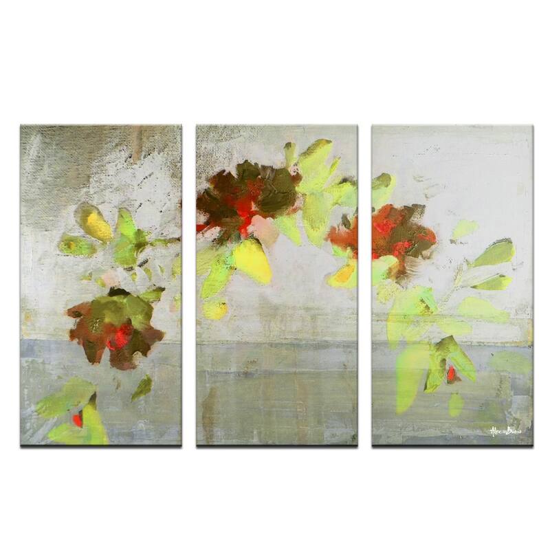 Ready2HangArt 'Painted Petals V' 3-piece Canvas Wall Art
