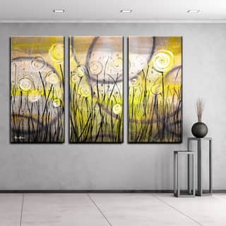 Ready2HangArt 'Painted Petals VI' 3-piece Canvas Wall Art Set