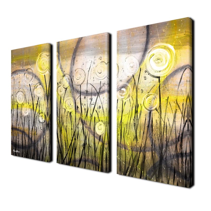 Ready2HangArt 'Painted Petals VI' 3-piece Canvas Wall Art Set