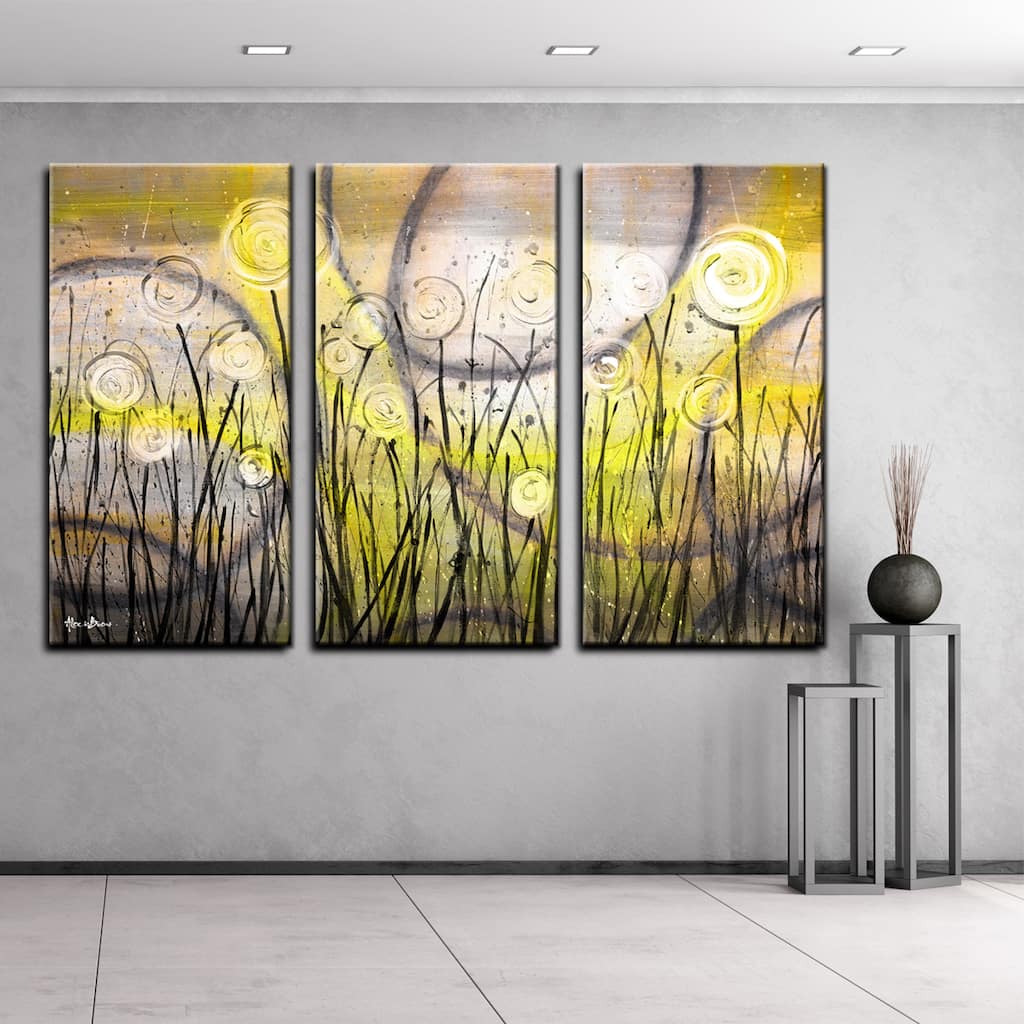 Ready2HangArt 'Painted Petals VI' 3-piece Canvas Wall Art Set