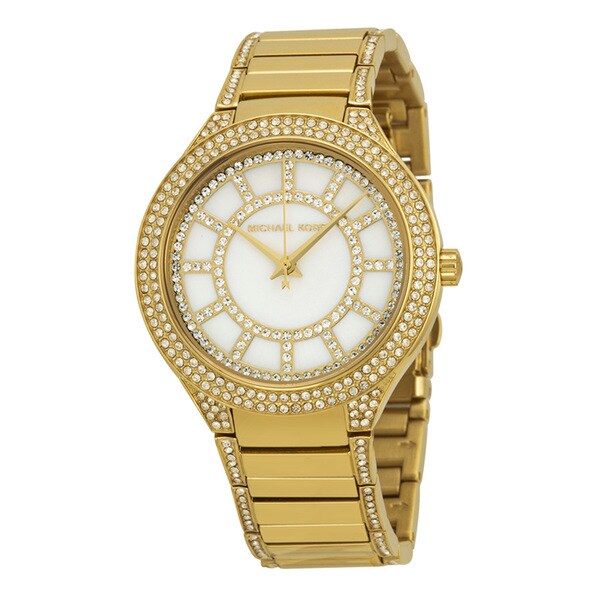 Shop Guess Women's 'Pixie' Crystal Gold-Tone Stainless Steel Watch ...
